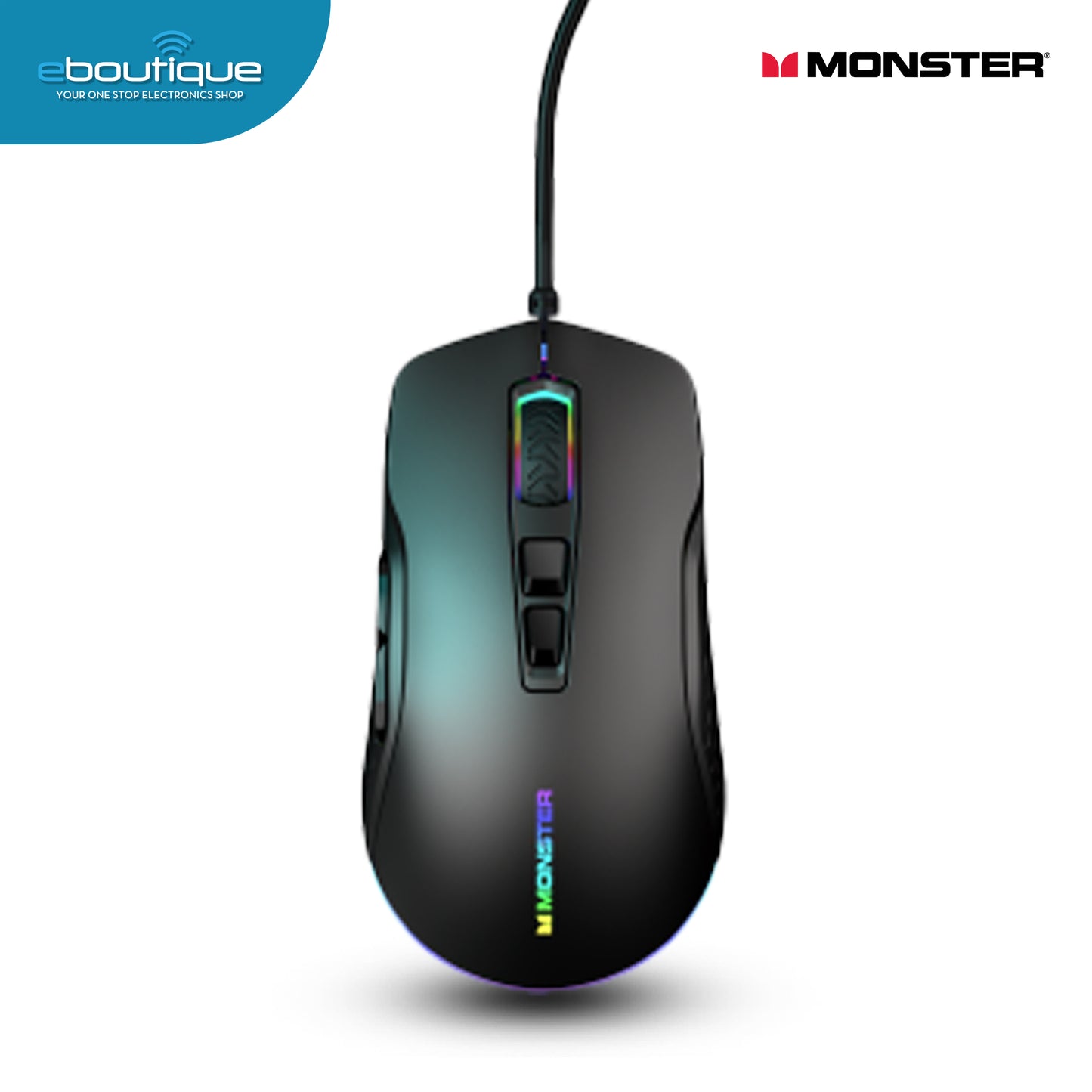 Monster Airmars KMH5 RGB Gaming Mouse Black (SEAKMH5BLK)