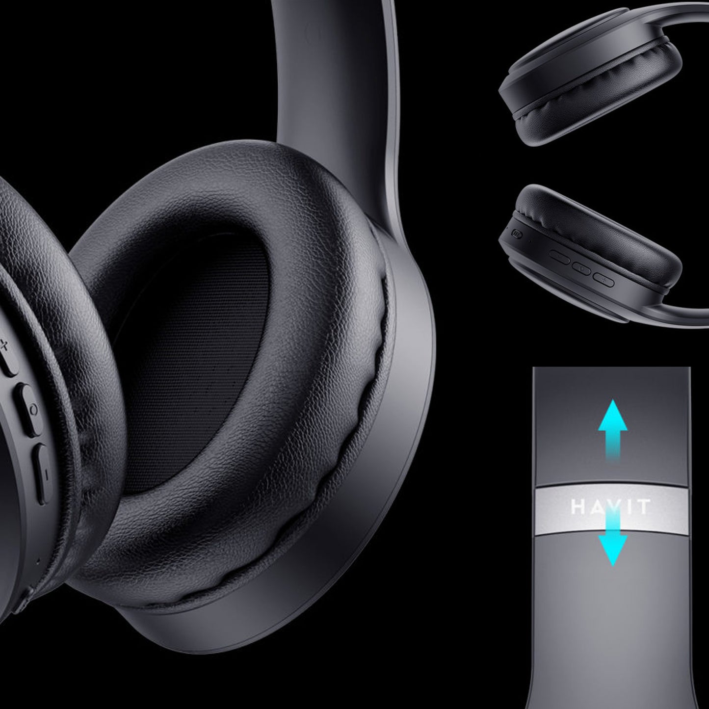 Havit H633BT Wireless Foldable Headphone Black (HAV633BTBLK)
