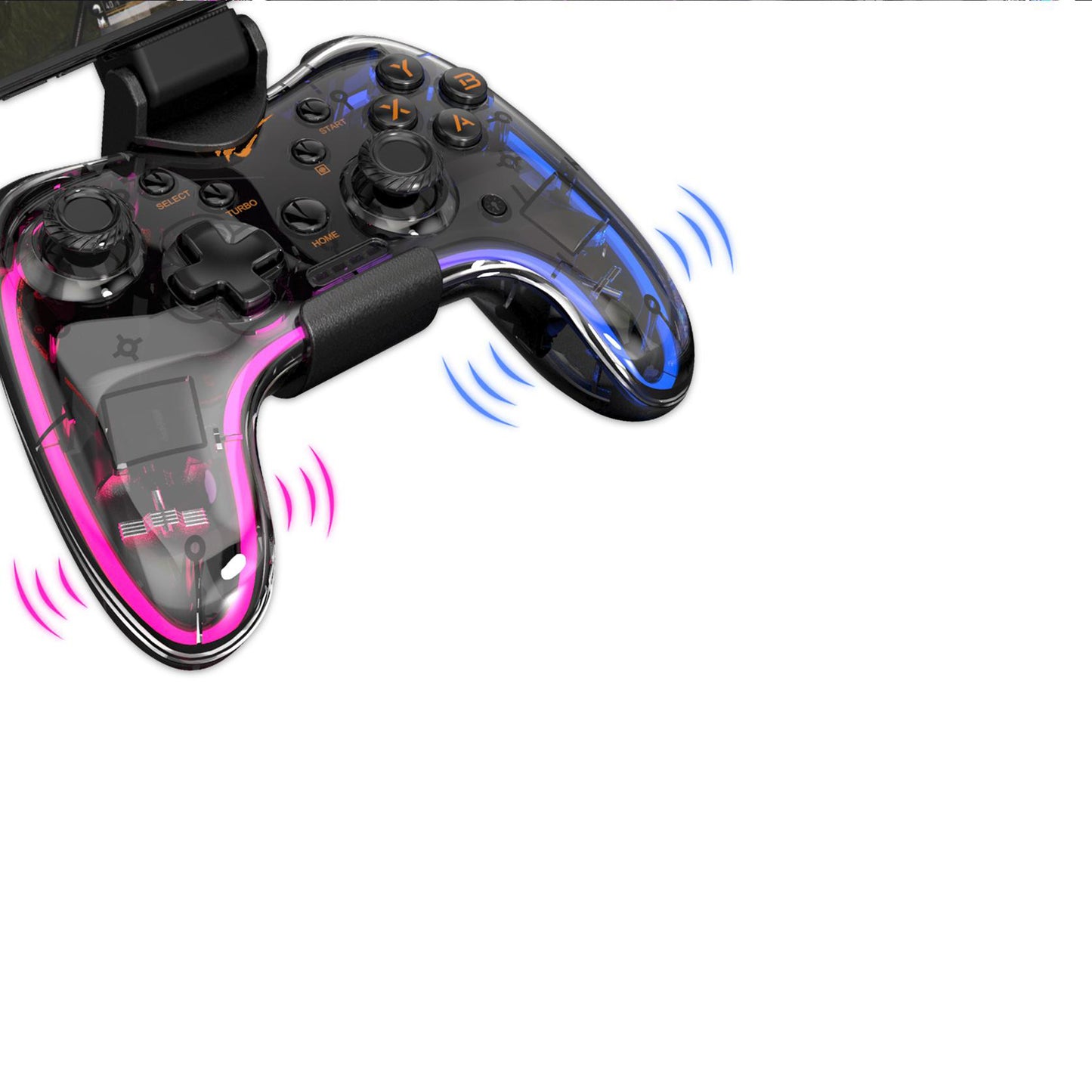 Havit G180BT Transparent RGB Gamepad (HACG180BT)