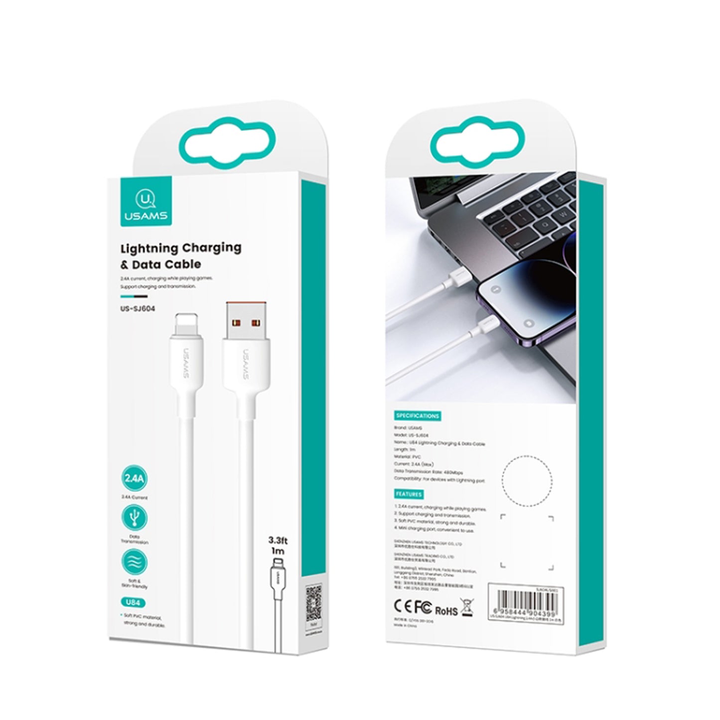 USAMS US-SJ604 LIGHTNING DATA CABLE