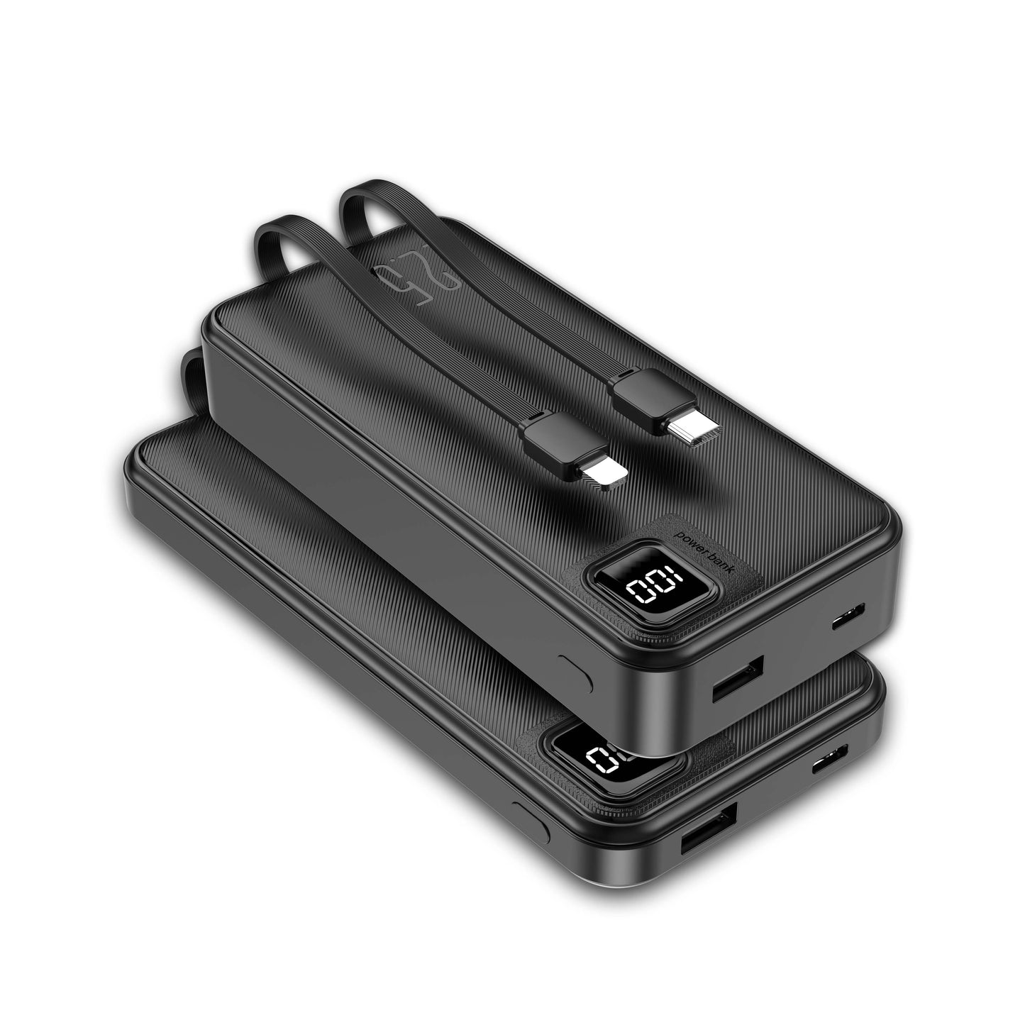 Magnavox Power Bank 22.5W Built-in Two Cables Black (PB-M41)