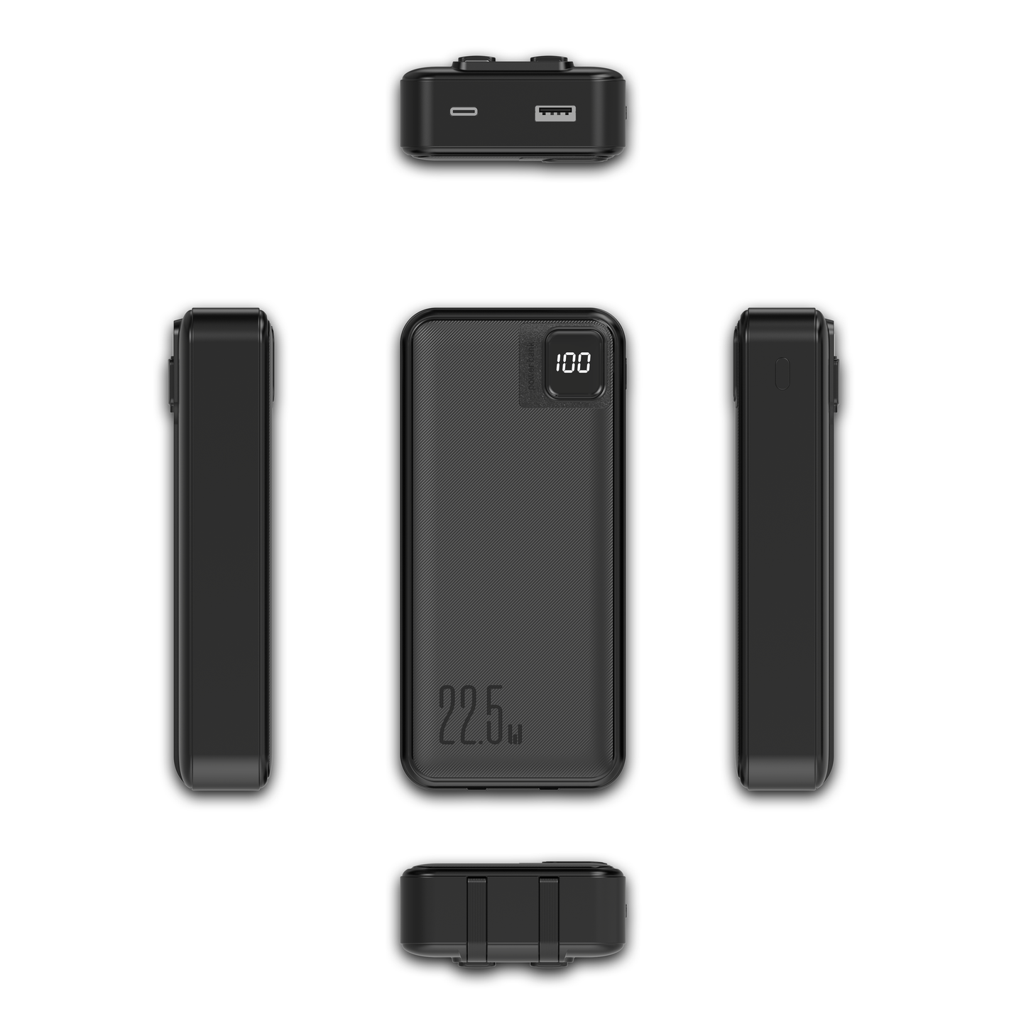 Magnavox Power Bank 22.5W Built-in Two Cables Black (PB-M41)