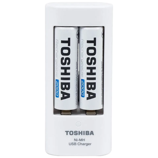 TOSHIBA NI-MH 2 SLOT WITH RECHARGABLE BATTERY 2AA