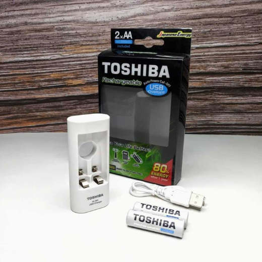TOSHIBA NI-MH 2 SLOT WITH RECHARGABLE BATTERY 2AA