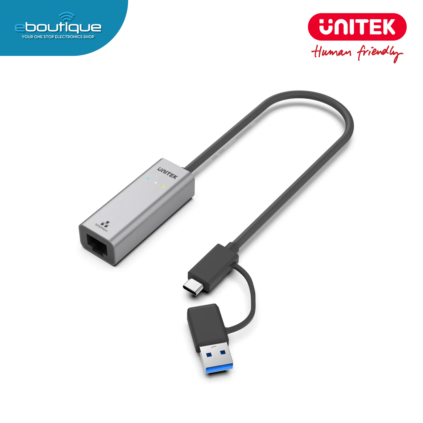 Unitek Y-3465A USB to Gigabit Ethernet Adapter (UNIY3465A)