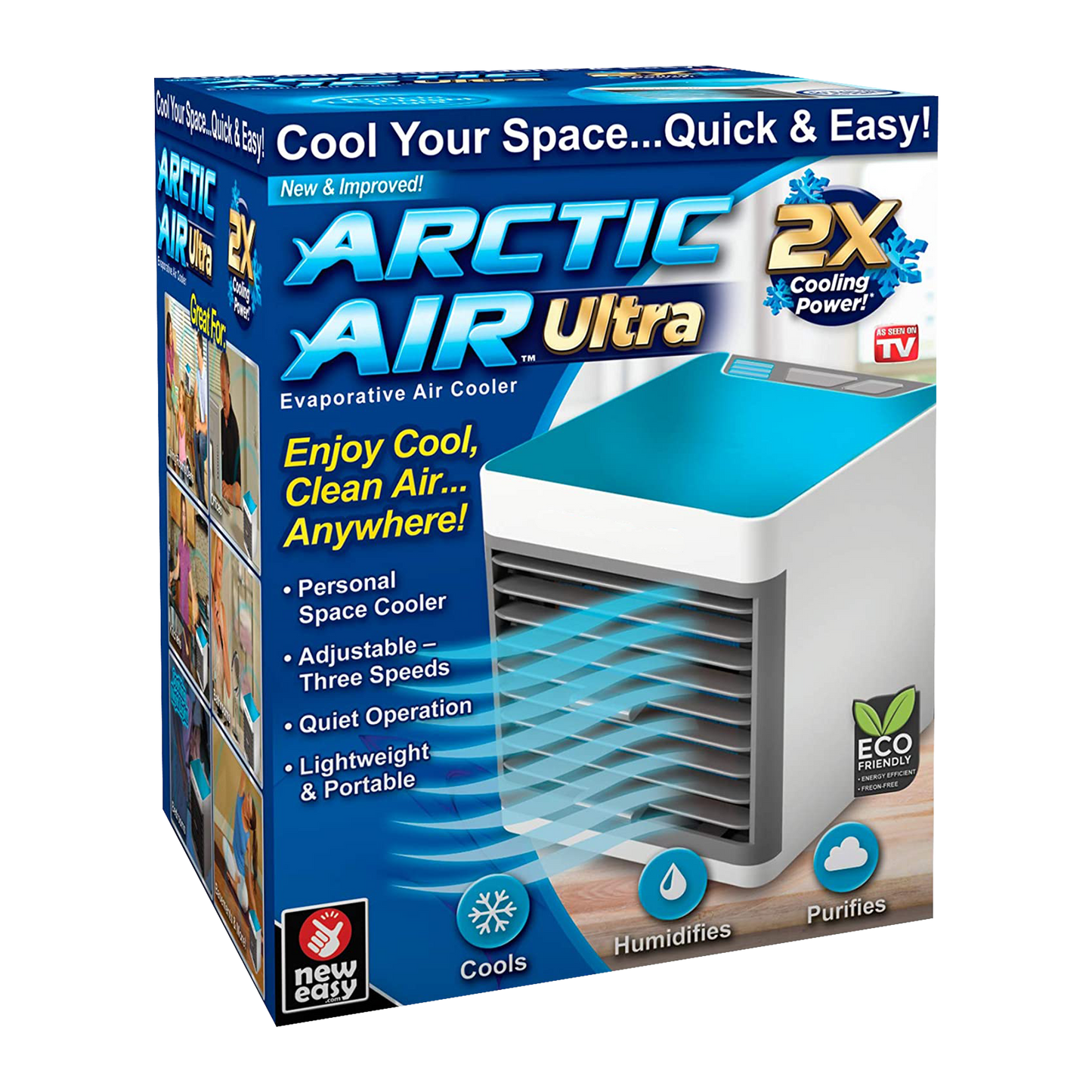 Arctic Air Ultra Mini Evaporative Air Cooler with Led Night Light MN-18008