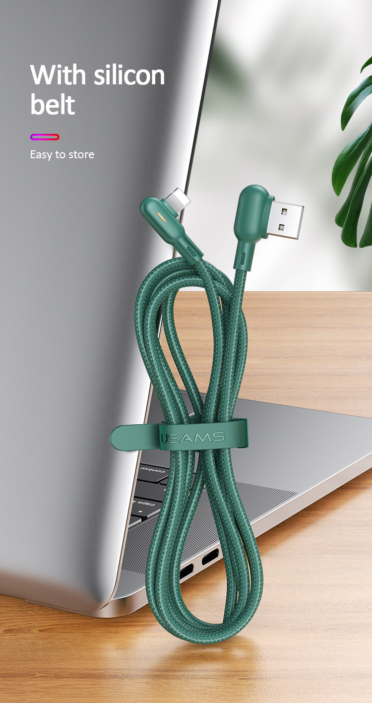 US-SJ455 U57 Double Right-angle Cable With Colorful Light