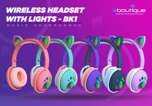KEEKA BK1 BLUETOOTH HEADPHONE WITH LIGHTS