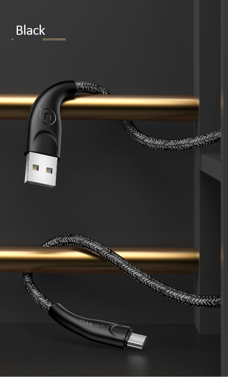 USAMS US-SJ393/US-SJ396/US-SJ399 U41 Micro Braided Data and Charging Cable 1m/2m/3m