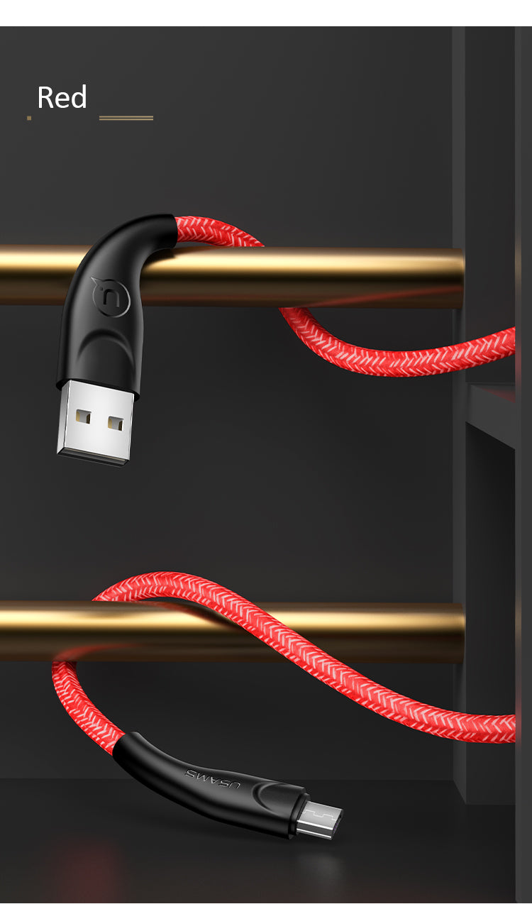 USAMS US-SJ393/US-SJ396/US-SJ399 U41 Micro Braided Data and Charging Cable 1m/2m/3m