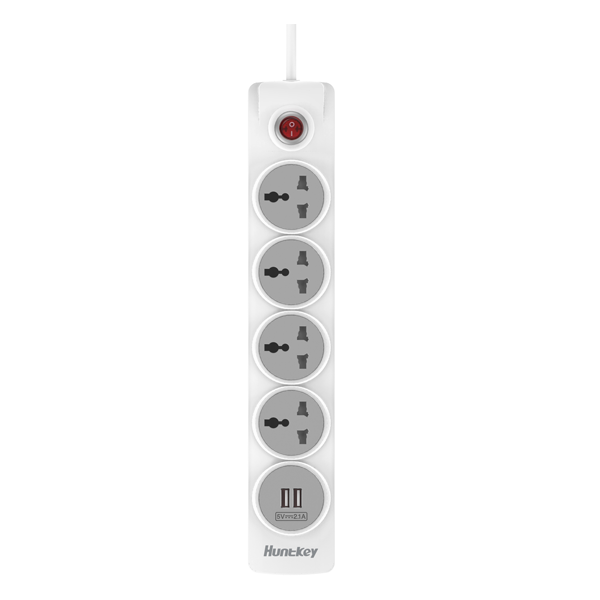 HUNTKEY SZN507 POWERSTRIP WITH 2 USB PORT 3M