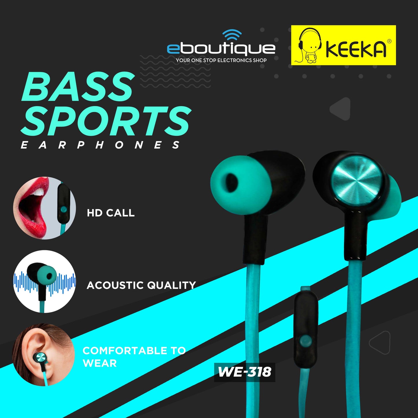 KEEKA WE-318 BASS EARPHONE