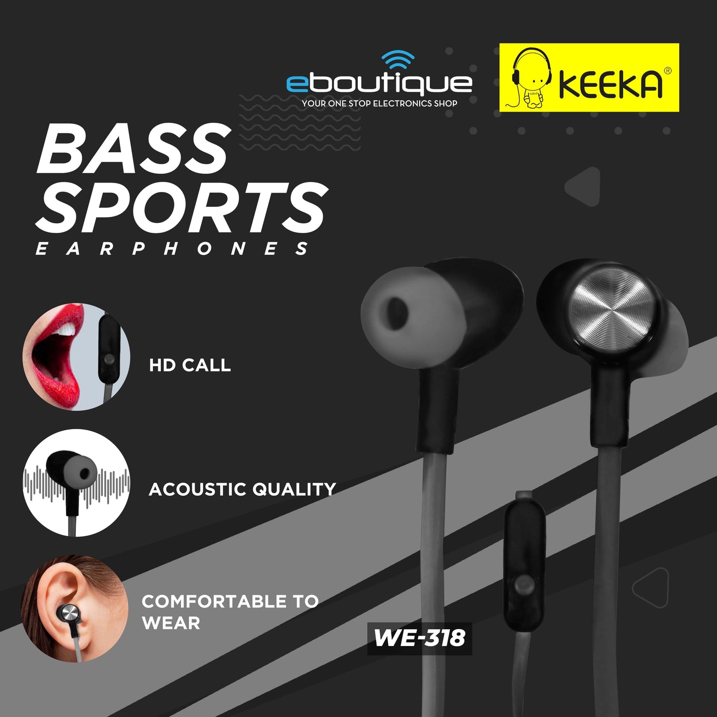 KEEKA WE-318 BASS EARPHONE
