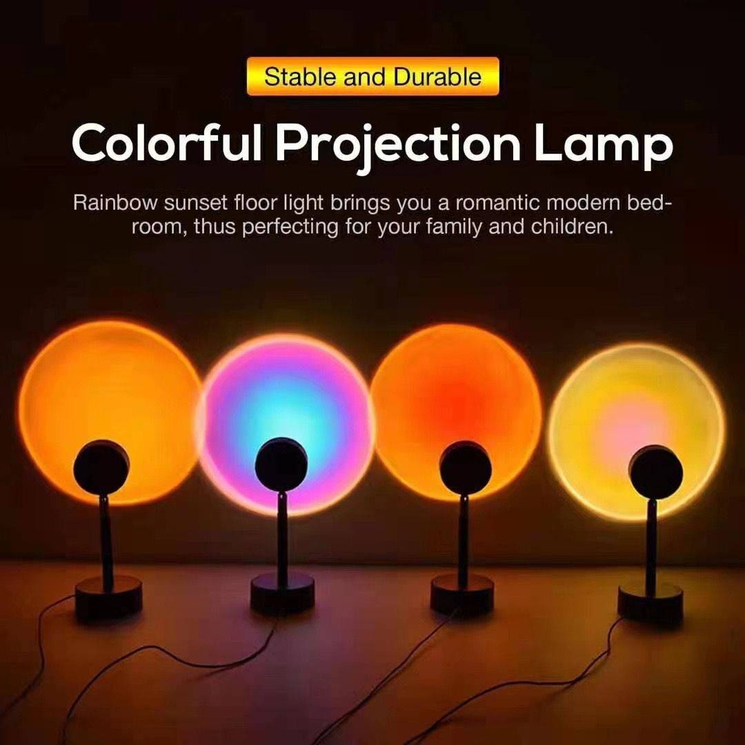 4in1 Sunset Lamp 180 Degree Rainbow Color Lamp – Electronics