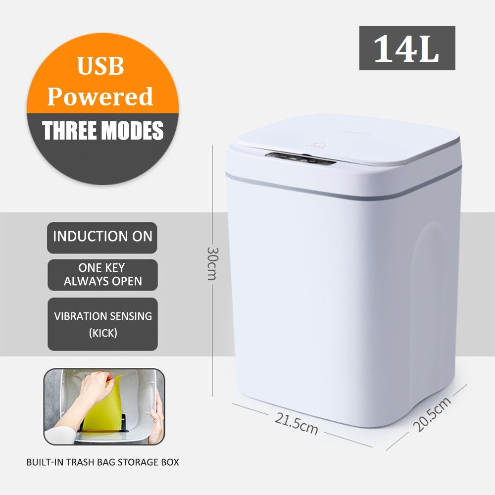 Automatic Sensor Dust Bin Intelligent Induction Trash Can 14L