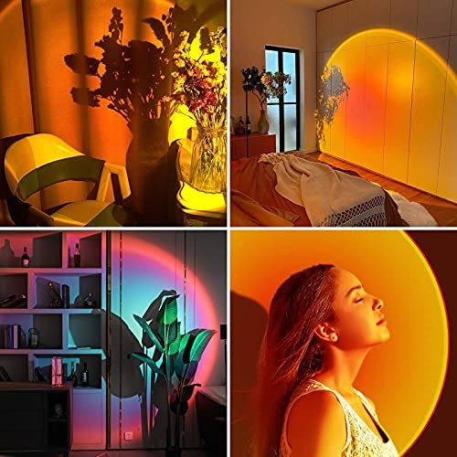 4in1 Sunset Lamp 180 Degree Rainbow Color Lamp