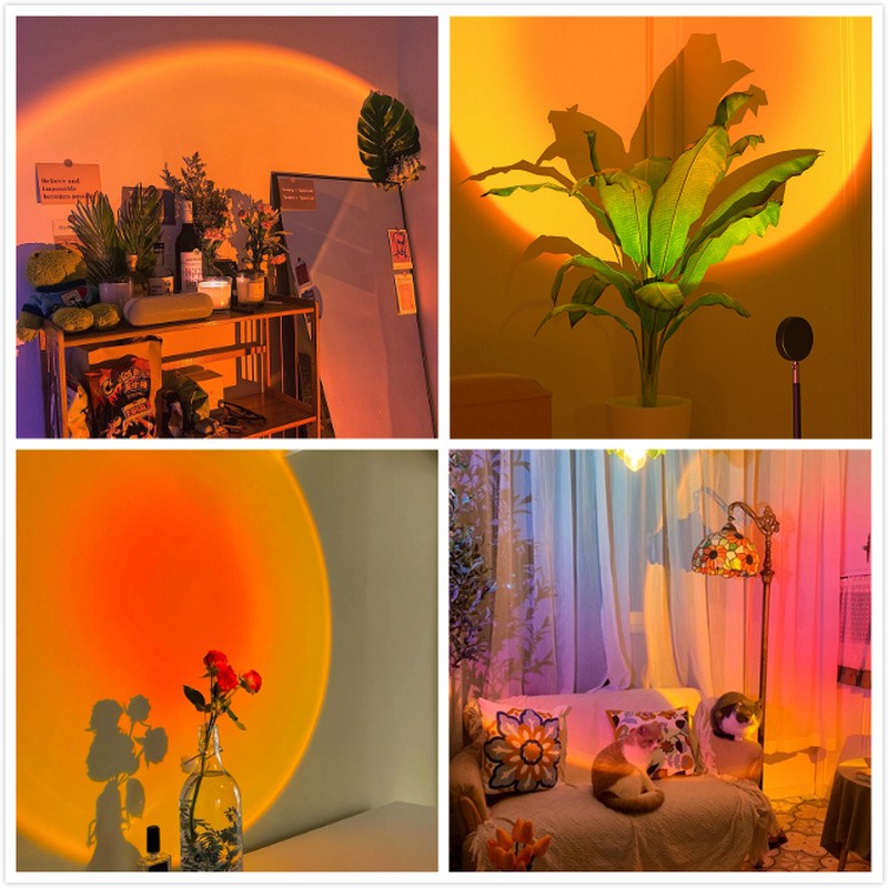 4in1 Sunset Lamp 180 Degree Rainbow Color Lamp