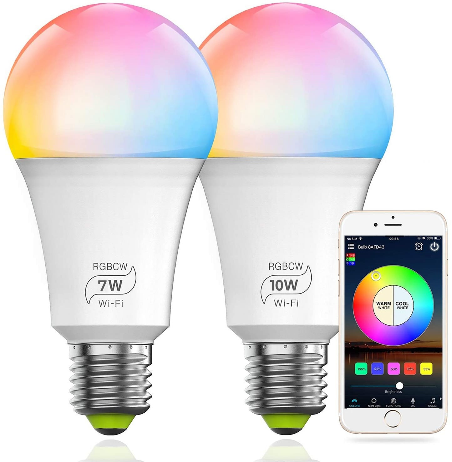 Smart LED Color Changing Light Bulb via WIFI 220V