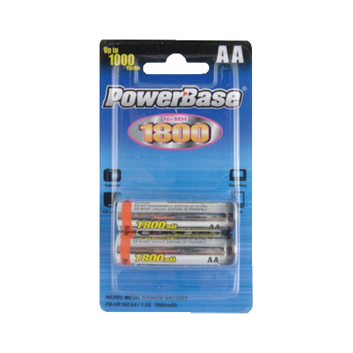 Powerbase Ni-MH 1800mAh AA Battery 2pcs. HR18AA-2
