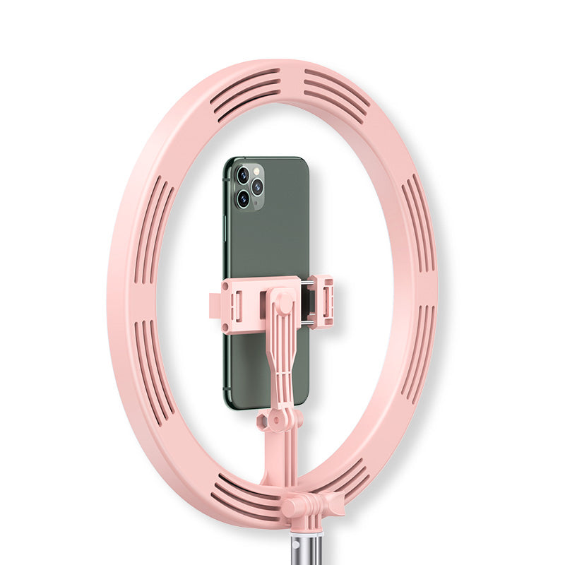 USAMS US-ZB120 LED Ring Fill Light Live Streaming Stretchable and Foldable Fill Light with Holder Supporting Base