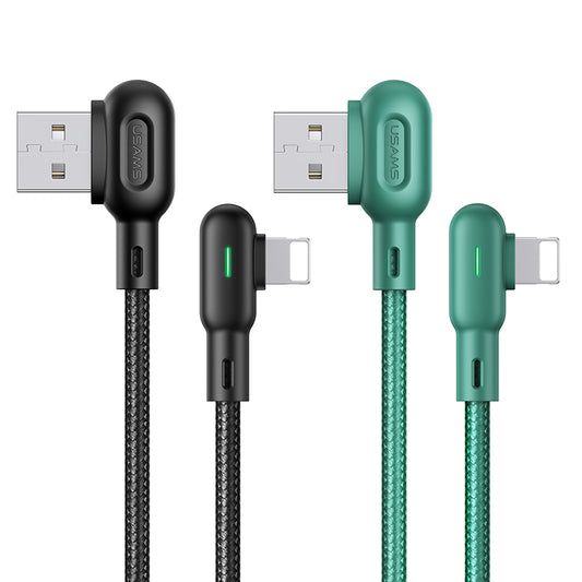 US-SJ455 U57 Double Right-angle Cable With Colorful Light