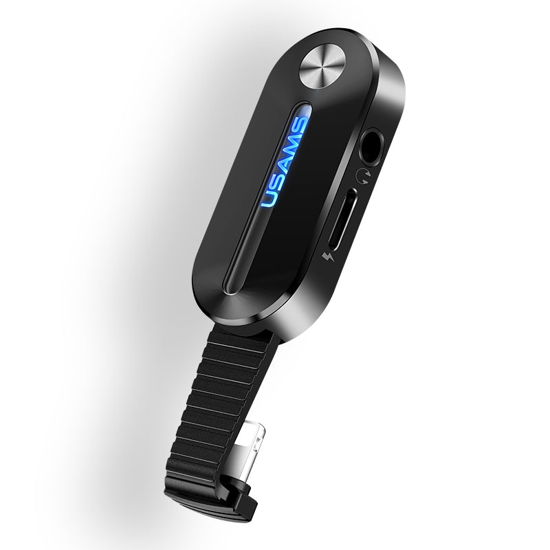US-SJ358 AU10 Lightning to 3.5mm+Lightning Adapter With LED Light