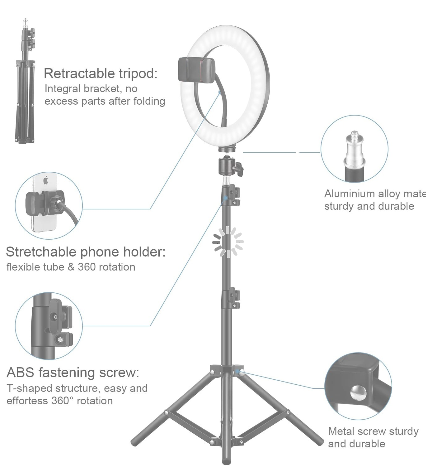 2.1M TRIPOD STAND FOR RING LIGHT