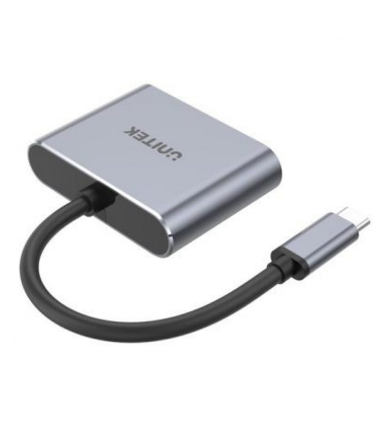 UNITEK V1126A 4K 60Hz USB-C to HDMI 2.0 and VGA Adapter with MST Dual Monitor