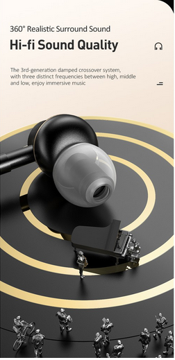 USAMS US-SJ482 EP-43 Wired In Ear USB-C / Type-C Interface Metal Digital