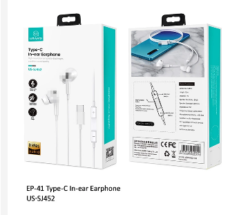 USAMS SJ452 EP-41 TYPE-C IN-EAR EARPHONE 1.2M