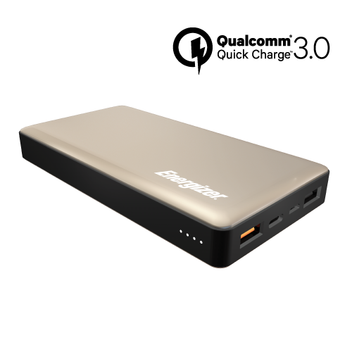 Energizer 15,000mAh Metallic with Quick Charge 3.0 and Dual Ouput Power Bank UE15002CQ