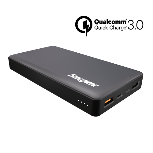 Energizer 15,000mAh Metallic with Quick Charge 3.0 and Dual Ouput Power Bank UE15002CQ