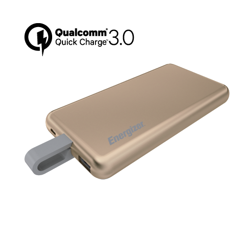 Energizer 8,000mAh Quick Charge with Built-in Micro USB Cable Power Bank UE8002MQ