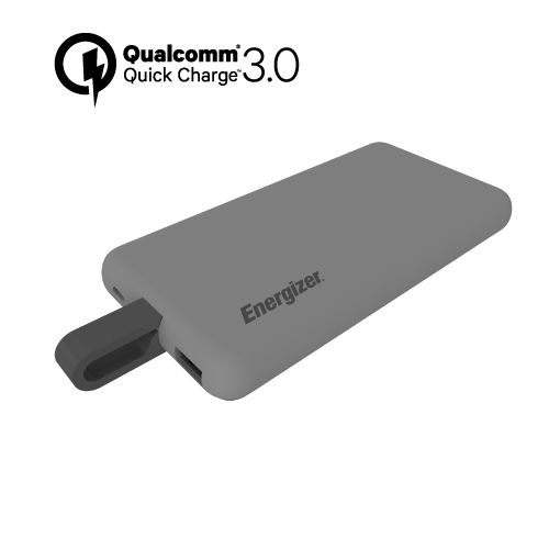 Energizer 8,000mAh Quick Charge with Built-in Micro USB Cable Power Bank UE8002MQ