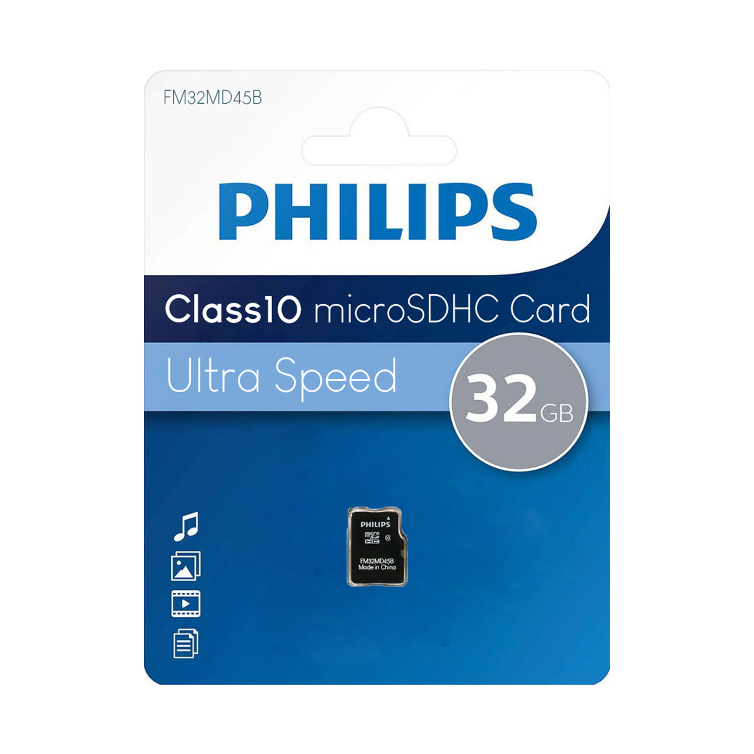 Philips Micro SD-CARD 32Go Class 10 PHMSDMA32GBH - Ultra speed