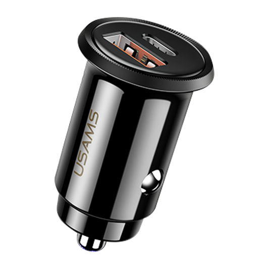 Usams C12 QC4.0+PD3.0 Fast Charging Car Charger US-CC086