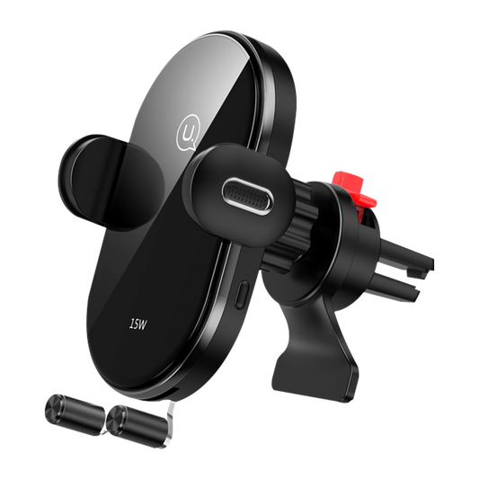 Usams Automatic Coil Induction Wireless Charging Car Holder 15W (Air Vent) US-CD132