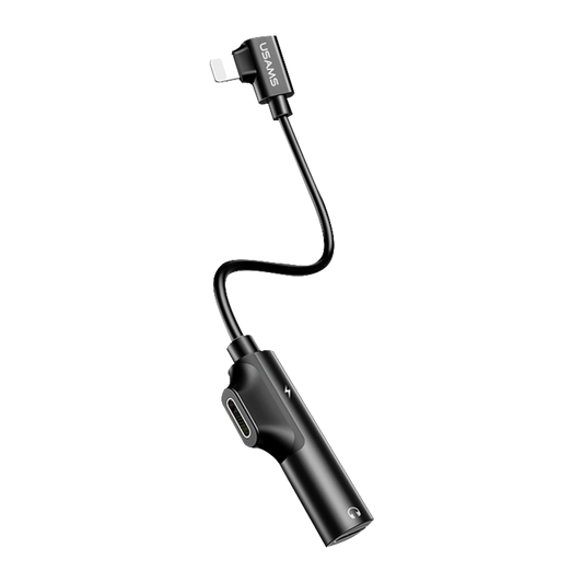 Usams AU02 Lightning to Dual Lightning Audio Charging Adapter US-SJ210