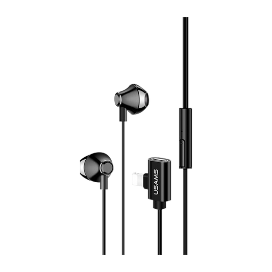Usams EP-32 Lightning Metal Earphone with Charging Port US-SJ295