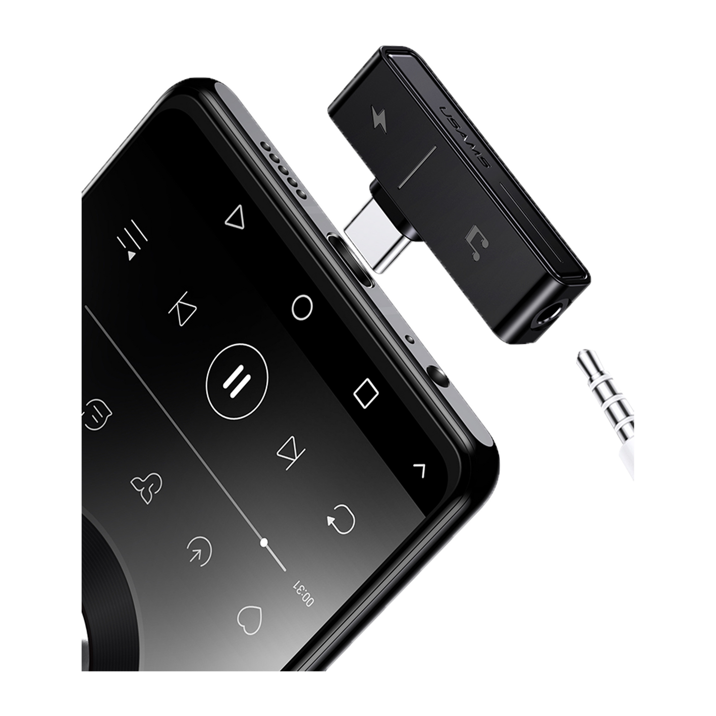Usams AU12 Type-C+3.5mm Charging and Audio Adapter US-SJ386