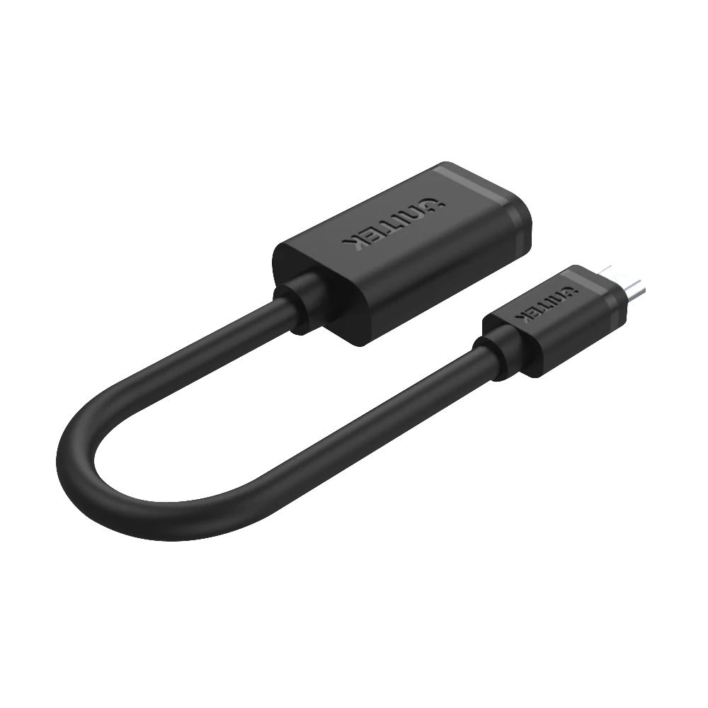 Unitek USB 2.0 Micro USB (M) to USB (F) OTG Cable 0.2M Y-C438GBK