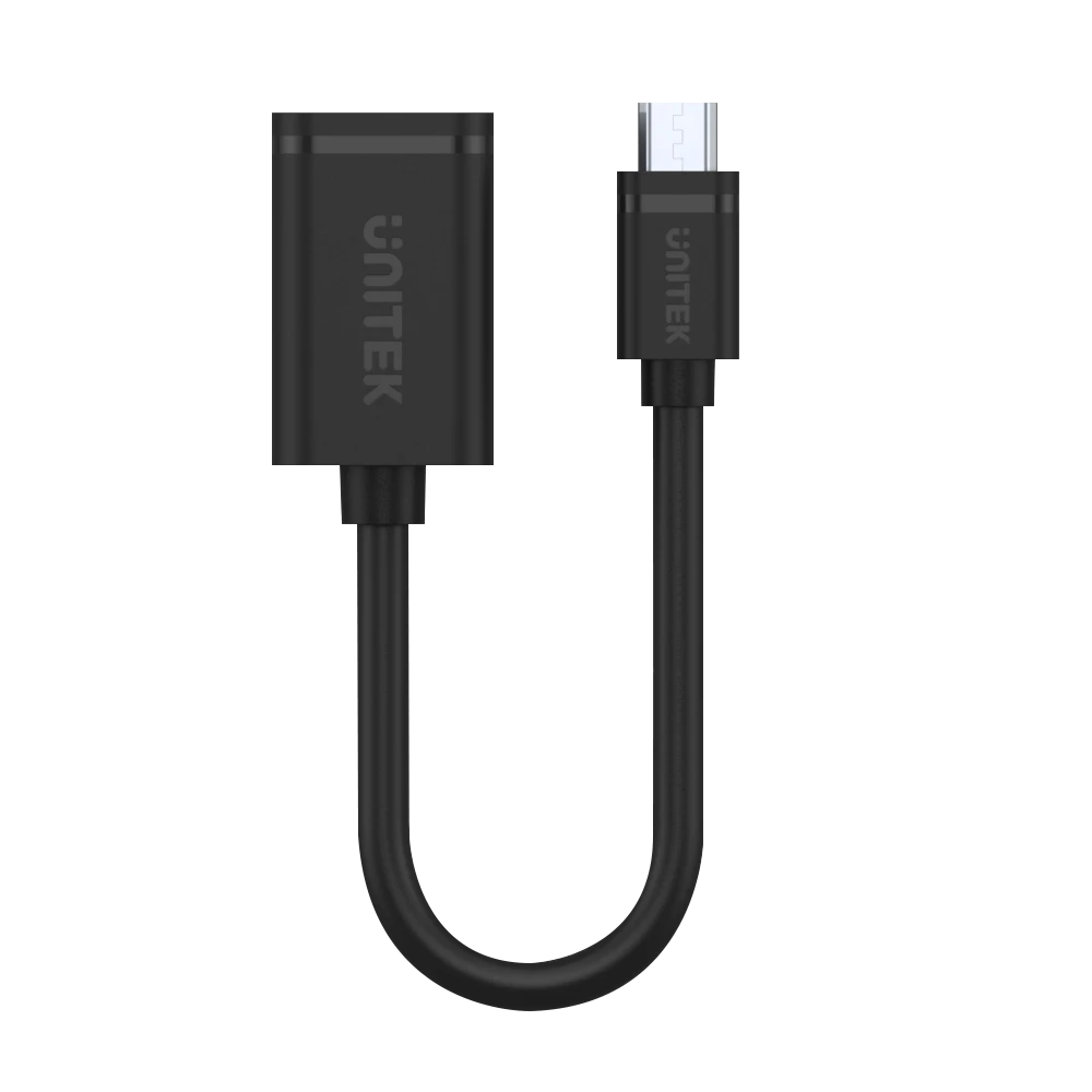 Unitek USB 2.0 Micro USB (M) to USB (F) OTG Cable 0.2M Y-C438GBK
