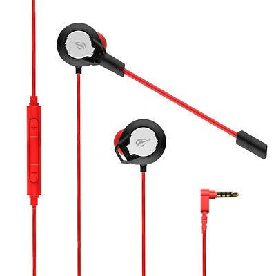 Havit Ge02 In-Ear Gaming Earplugs Red With Detachable Mic