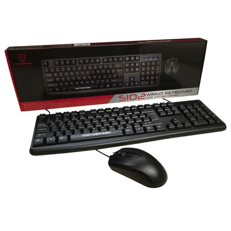 S102 MOTOSPEED USB KEYBOARD AND MOUSE COMBO
