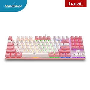 Havit KB512L Pro Mechanical Gaming Keyboard Pink - White (HAVKB512LPRO)