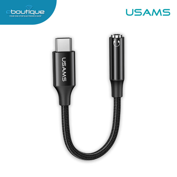 USAMS Type C to 3.5DC Audio Adapter With PD 60W Charging Port Audio Cable