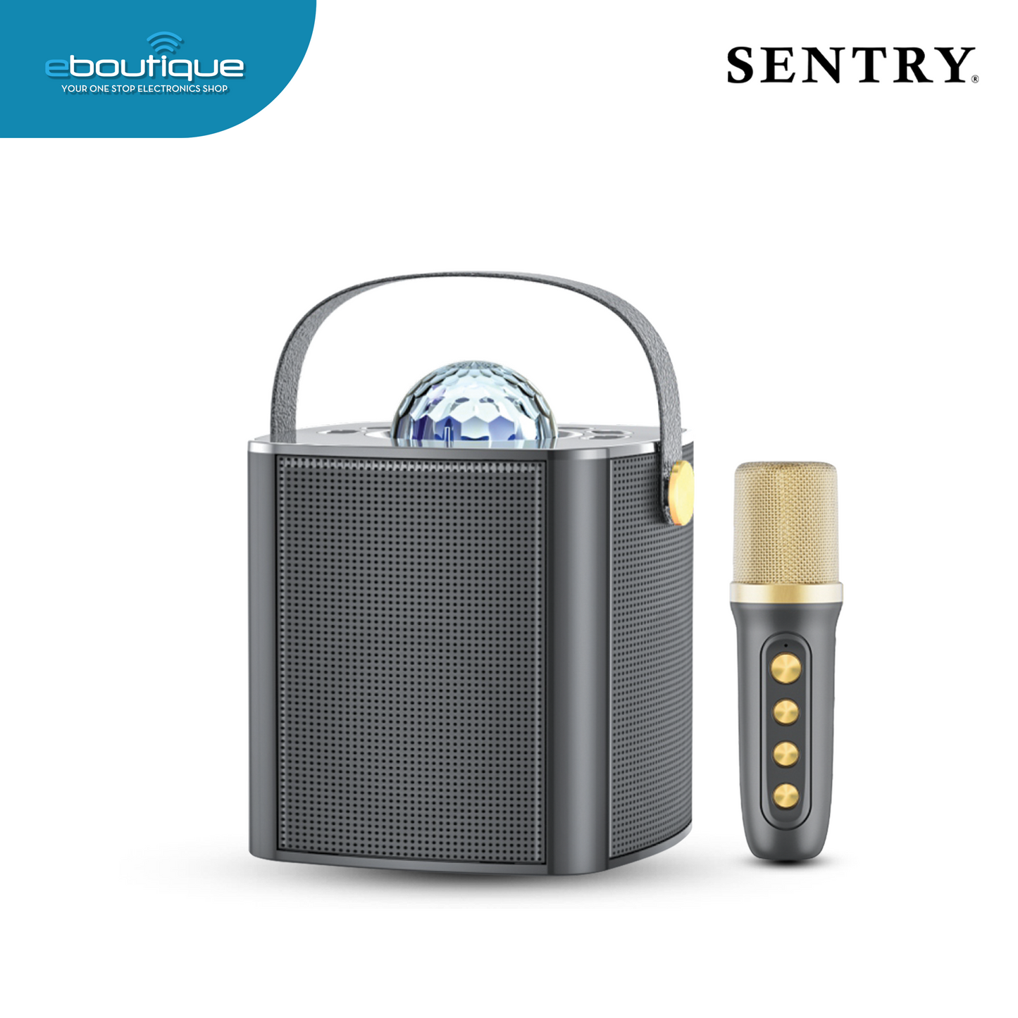 Sentry YS-107 Mini Wireless Single Microphone Karaoke Speaker with Dancing Light