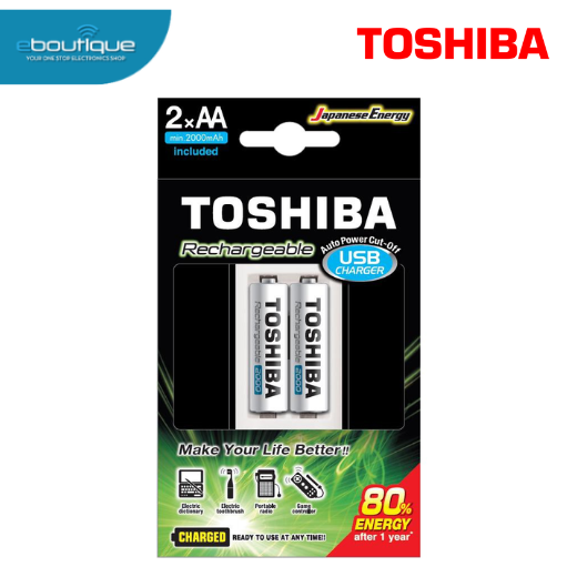 TOSHIBA NI-MH 2 SLOT WITH RECHARGABLE BATTERY 2AA