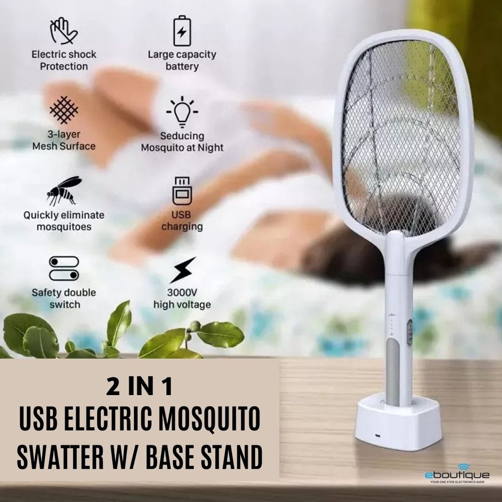 Magnavox 2in1 Electric Mosquito Killer Rechargeable USB Racket (Xh-17b)