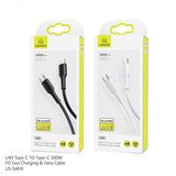 USAMS US-SJ459 U43 Type-C to Type-C 100W PD Quick Charge Data Sync